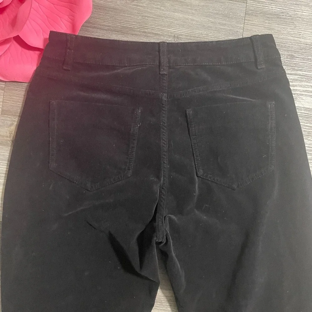 NWT ANTONIO MELANI Womens Sz 10 Black VERONICA Velvet Flare Leg Pants 33